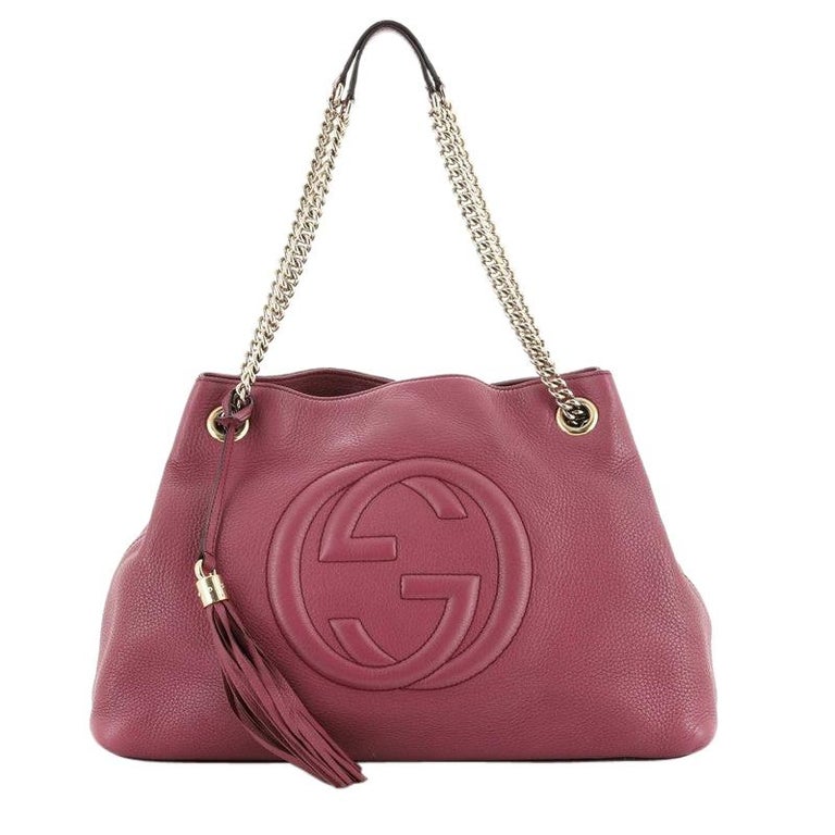 Gucci Soho Chain Strap Shoulder Bag Leather Medium For Sale at 1stdibs