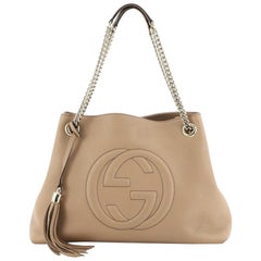 coach bag with chain straps Gucci Soho Chain Strap Shoulder Bag Leather Medium