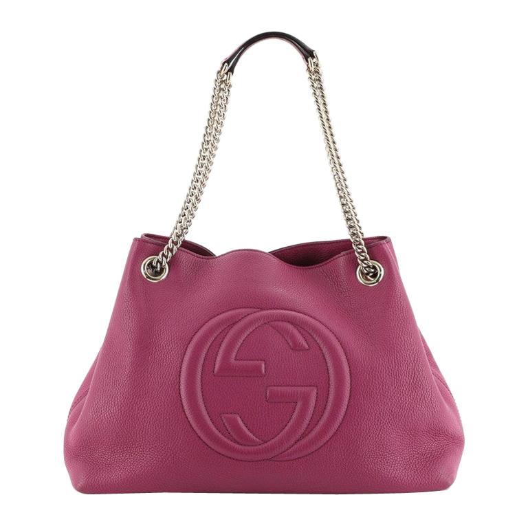 Gucci Soho Chain Strap Shoulder Bag Leather Medium at 1stDibs