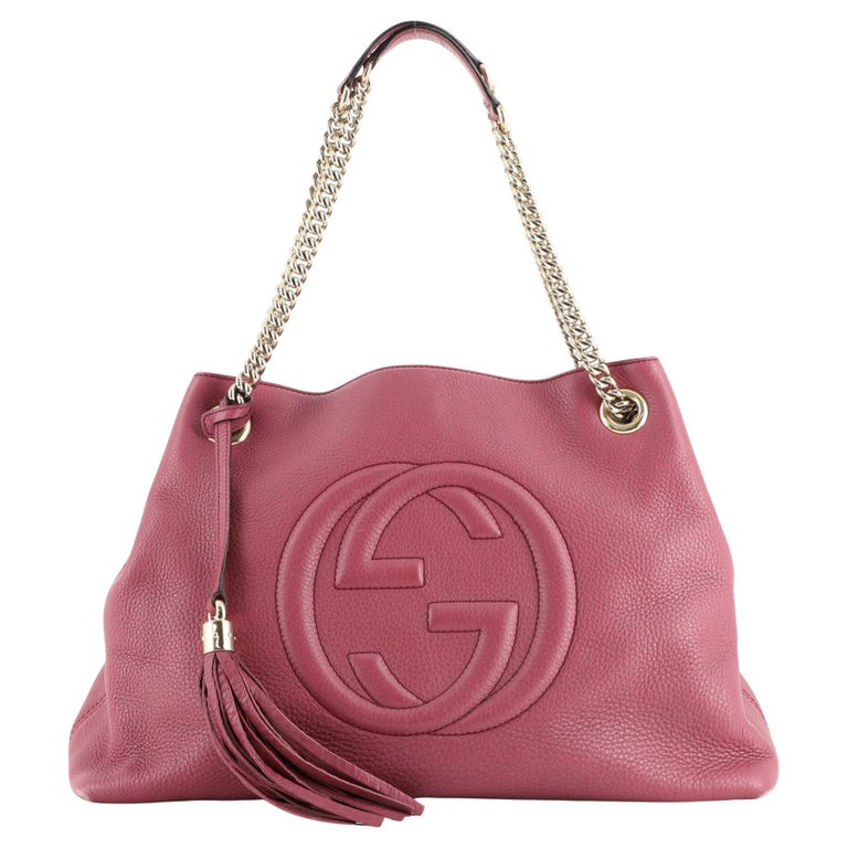 Gucci Soho Chain Strap Shoulder Bag Leather Medium For Sale at 1stDibs