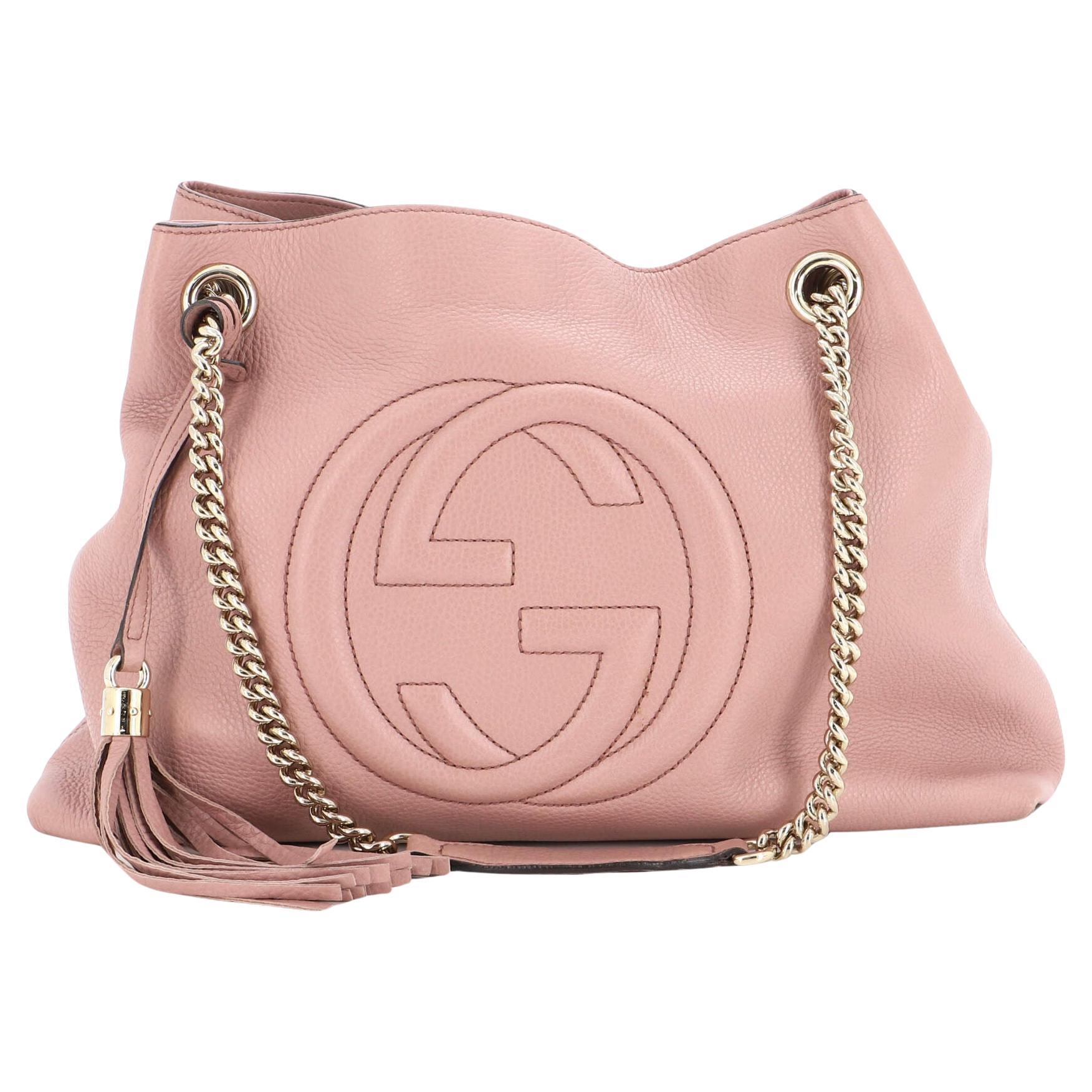 Gucci Soho Chain Strap Shoulder Bag Leather Medium For Sale