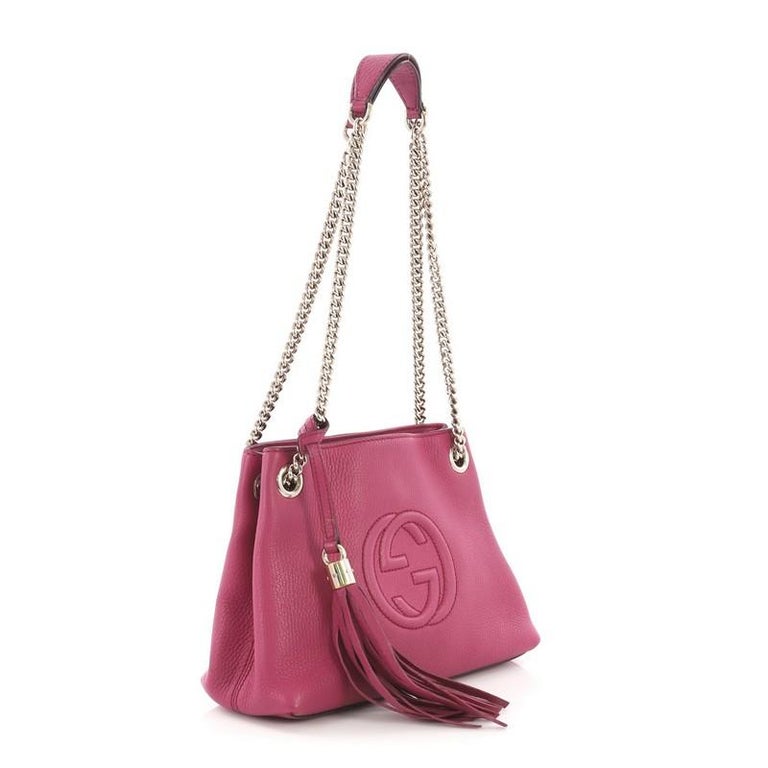 Gucci Soho Chain Strap Shoulder Bag Leather Mini For Sale at 1stdibs