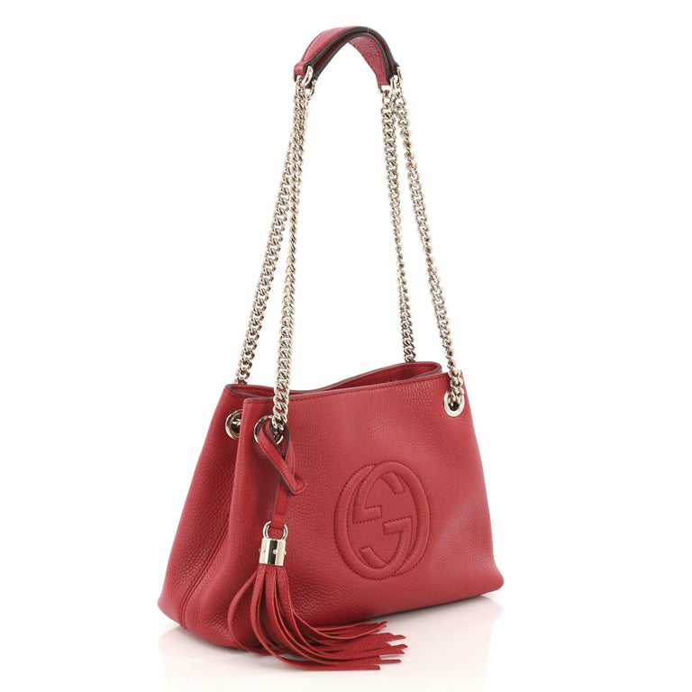 Gucci Soho Chain Strap Shoulder Bag Leather Mini at 1stDibs