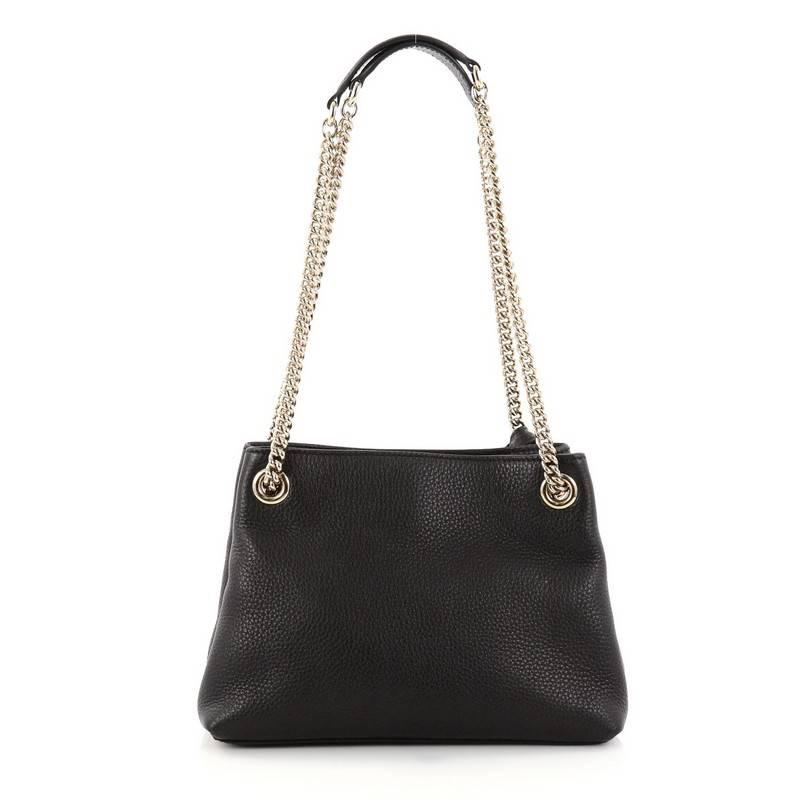 Women's Gucci Soho Chain Strap Shoulder Bag Leather Mini