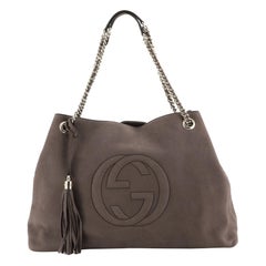 Gucci Soho Chain Strap Shoulder Bag Nubuck Large