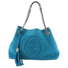 Gucci Soho Chain Strap Shoulder Bag Nubuck Medium 