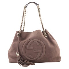 Gucci Soho Chain Strap Shoulder Bag Nubuck Medium Gucci Soho Chain Strap Shoulder Bag Nubuck Medium
