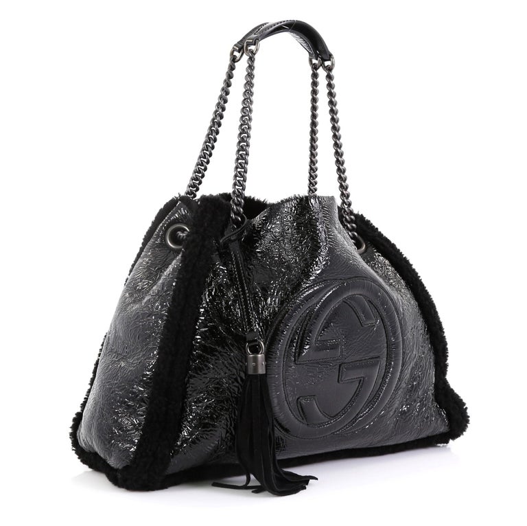 Gucci SOHO Tote Interlocking Shopper Bag Shoulder Chain 