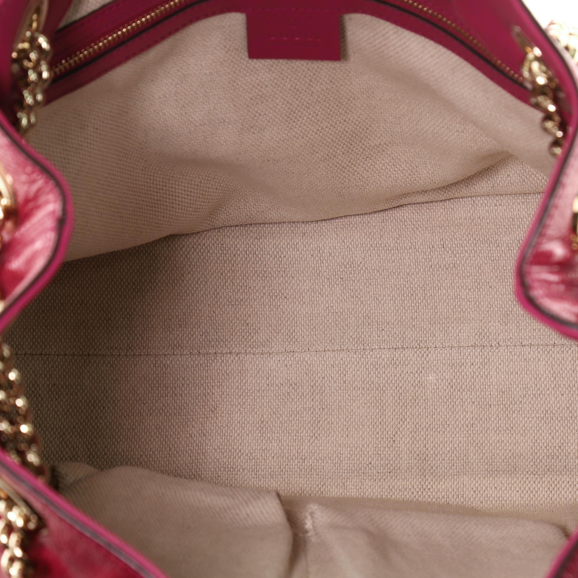 Women's or Men's Gucci Soho Chain Strap Shoulder Bag Patent Medium