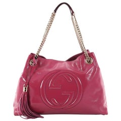 Gucci Soho Chain Strap Shoulder Bag Patent Medium