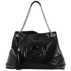 Gucci Soho Chain Strap Shoulder Bag Patent Medium