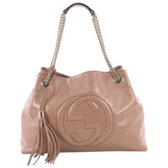 Gucci Soho Chain Strap Shoulder Bag Patent Medium