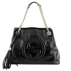 Gucci Soho Chain Strap Shoulder Bag Patent Medium 