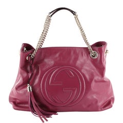 Gucci Soho Chain Strap Shoulder Bag Patent Medium