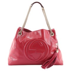 Gucci Soho Chain Strap Shoulder Bag Patent Medium