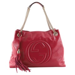 Gucci Soho Chain Strap Shoulder Bag Patent Medium