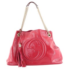 Gucci Soho Chain Strap Shoulder Bag Patent Medium
