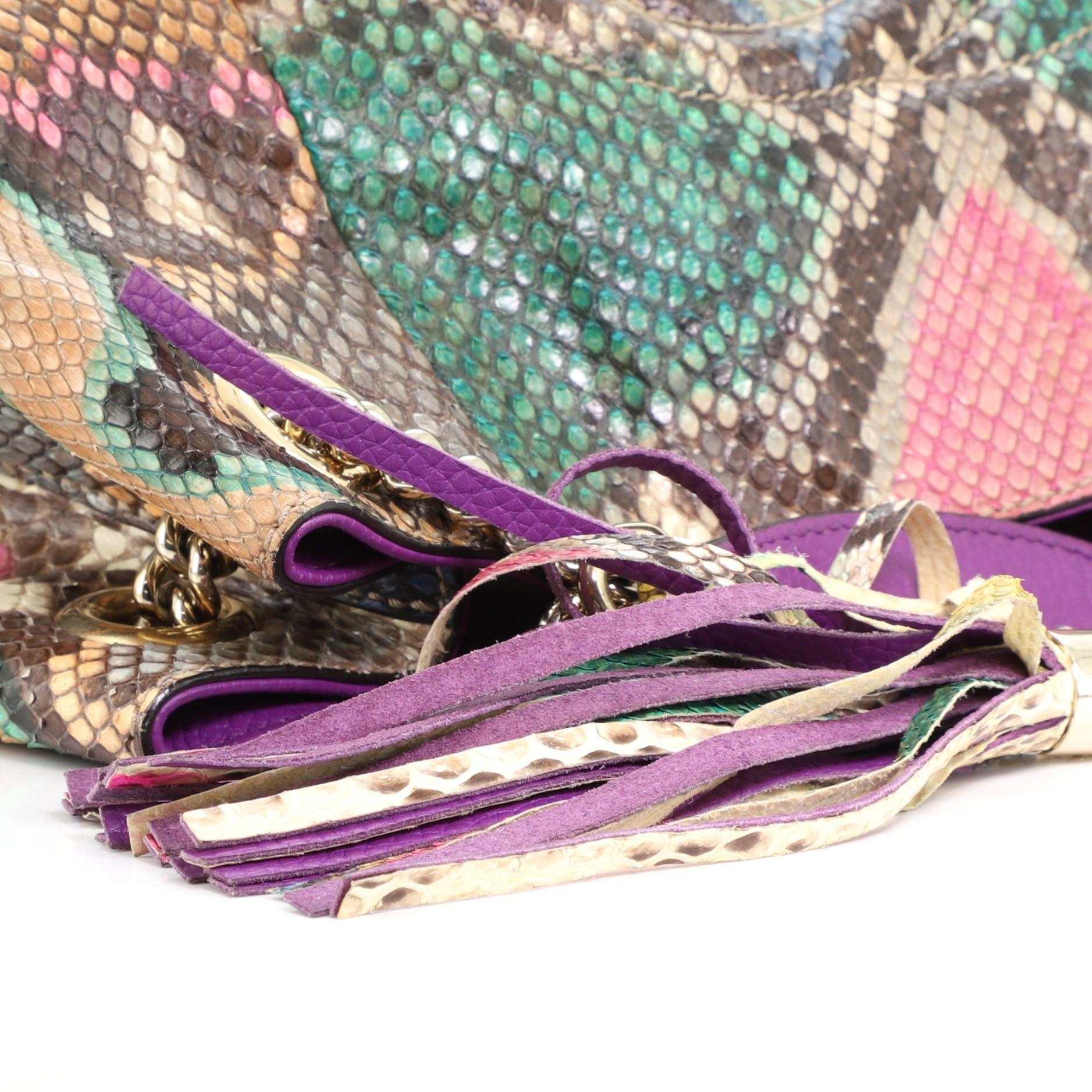 Gucci Soho Chain Strap Shoulder Bag Python Medium 1