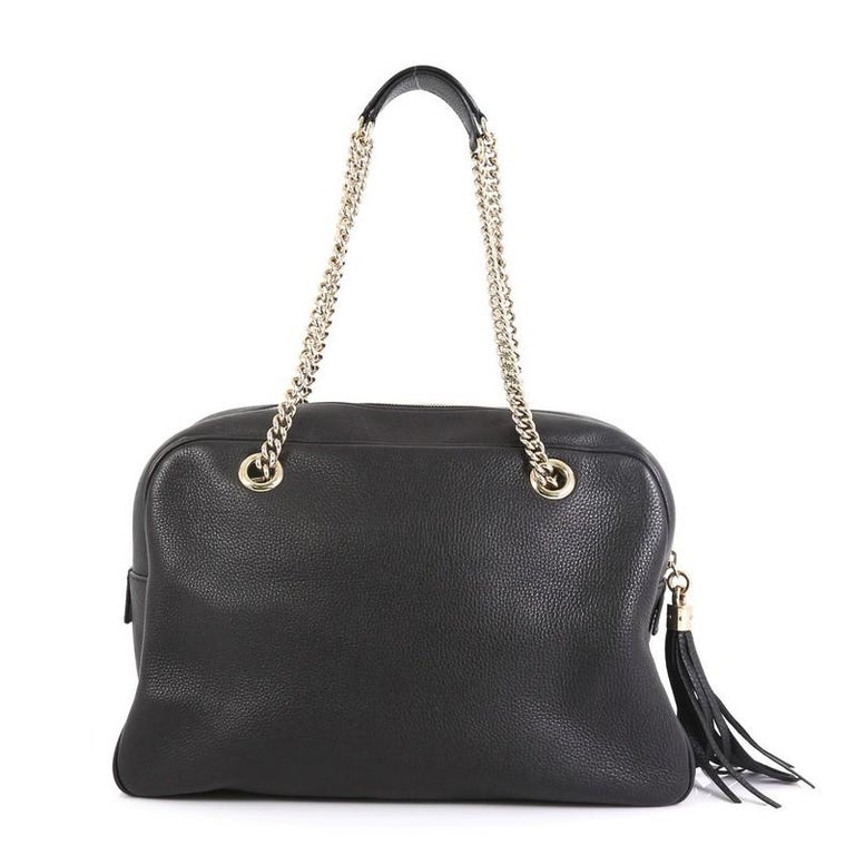 Gucci Soho Chain Zip Shoulder Bag Leather Medium at 1stdibs