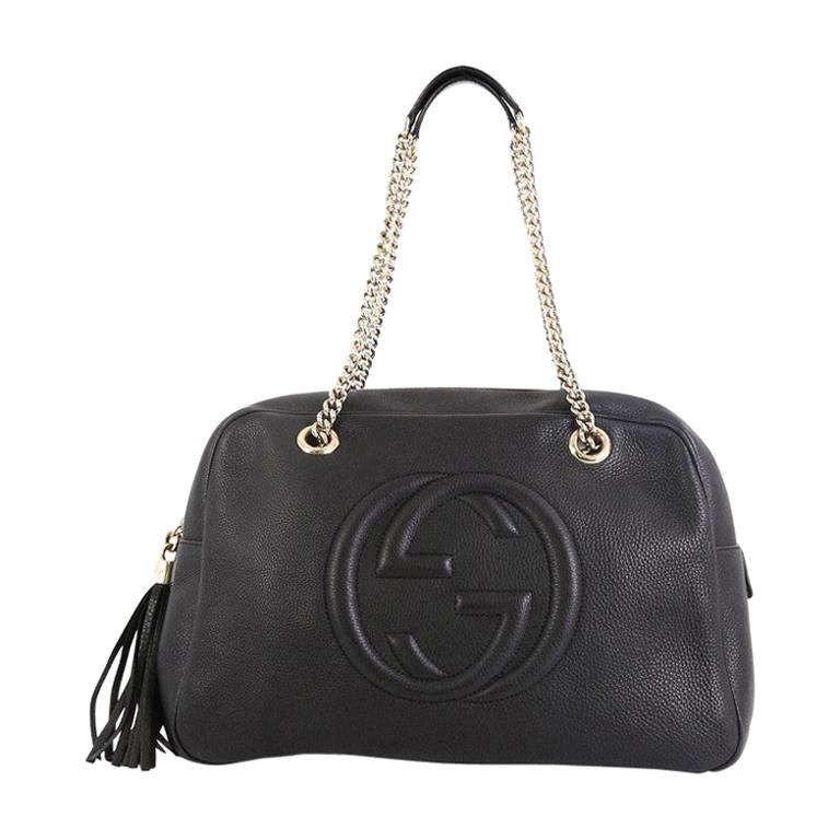 Gucci Soho Chain Zip Shoulder Bag Leather Medium