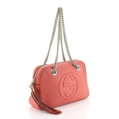 Gucci Soho Chain Zip Shoulder Bag Leather Small