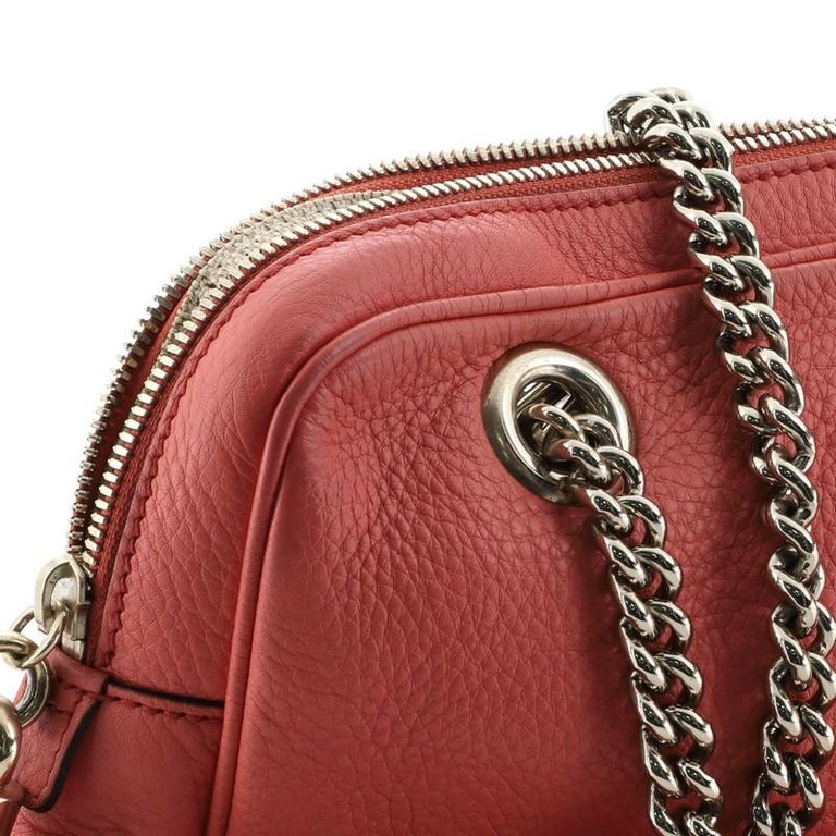 Gucci Soho Chain Zip Shoulder Bag Leather Small at 1stdibs