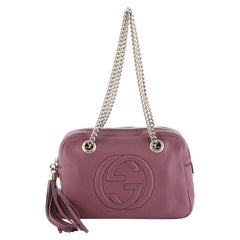 Gucci Soho Chain Zip Shoulder Bag Leather Small