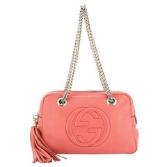 Gucci Soho Chain Zip Shoulder Bag Leather Small