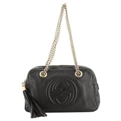 Gucci Soho Chain Zip Shoulder Bag Leather Small