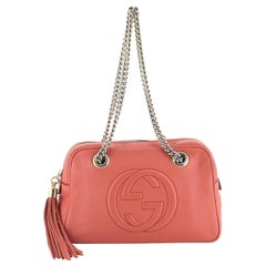 Gucci Soho Chain Zip Shoulder Bag Leather Small