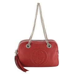 Gucci Soho Chain Zip Shoulder Bag Leather Small