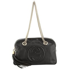 Gucci Soho Chain Zip Shoulder Bag Leather Small