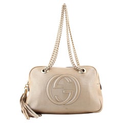 Gucci Soho Chain Zip Shoulder Bag Leather Small