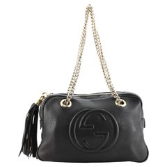 Gucci Soho Chain Zip Shoulder Bag Leather Small