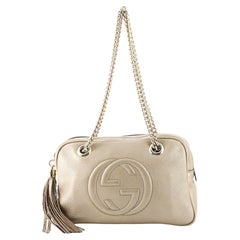 Gucci Soho Chain Zip Shoulder Bag Leather Small