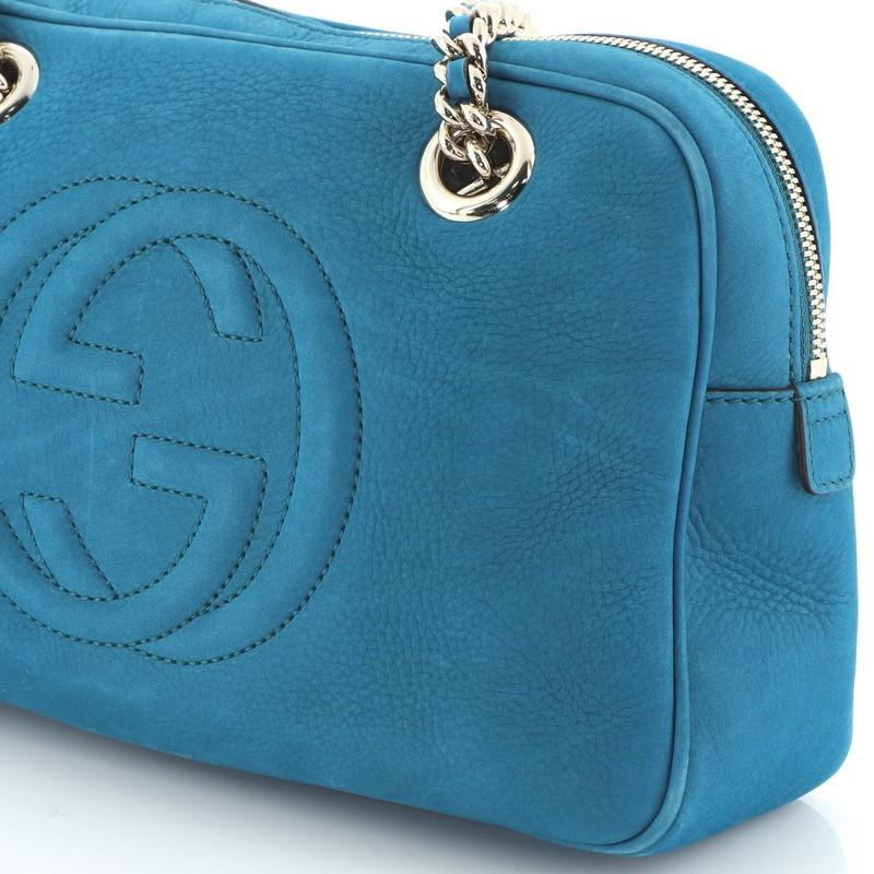 Gucci Soho Chain Zip Shoulder Bag Nubuck Small 1