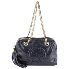 Gucci Soho Chain Zip Shoulder Bag Patent Small