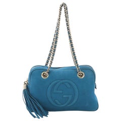 Gucci Soho Chain Zipped Shoulder Bag Nubuck Small