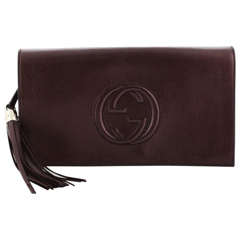 Gucci Soho Clutch Leather For Sale at 1stdibs