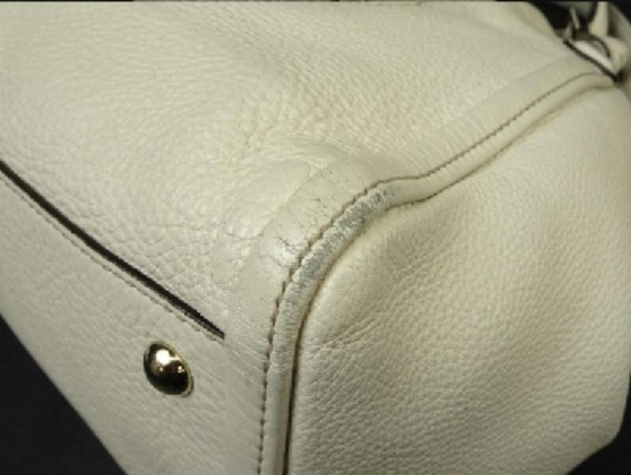 Gucci Soho Convertible 219069 Ivory Leather Shoulder Bag For Sale 6