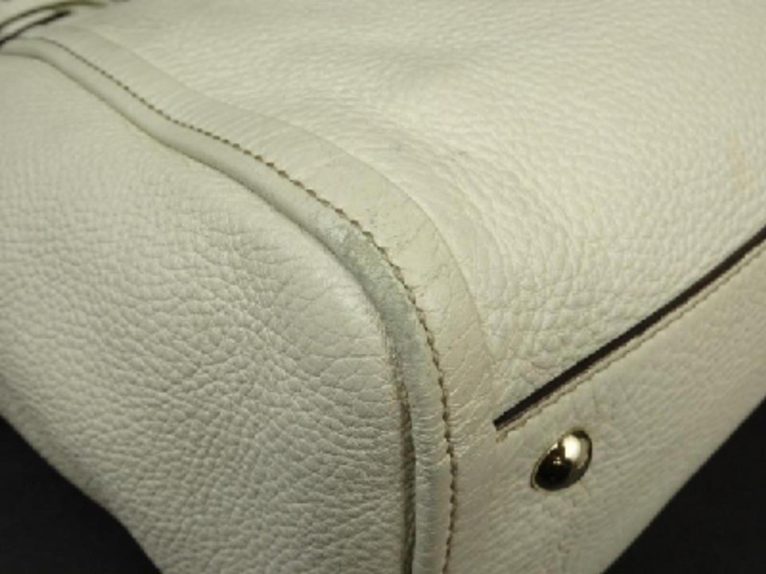 Gucci Soho Convertible 219069 Ivory Leather Shoulder Bag For Sale 4