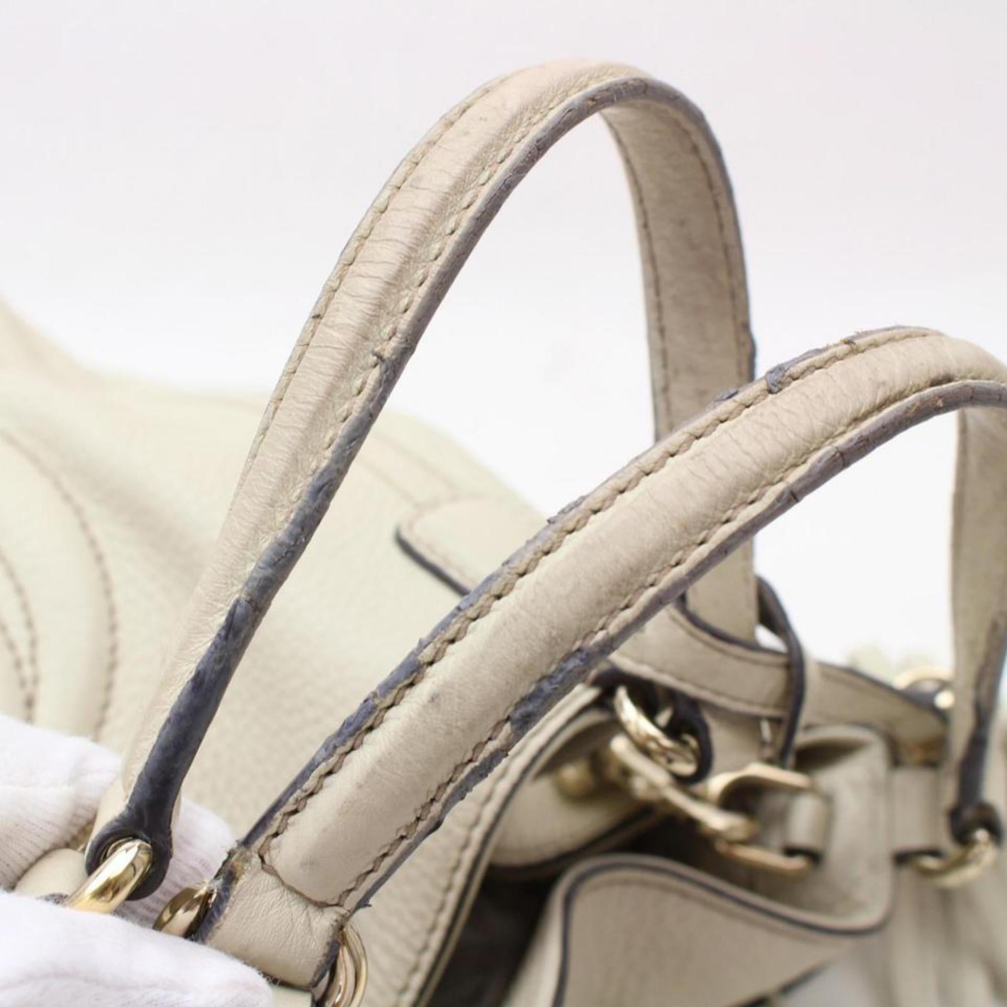Gucci Soho Convertible Fringe Tassel 868948 Cream Leather Shoulder Bag For Sale 3
