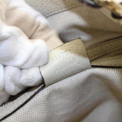 Gucci Soho Convertible Fringe Tassel 868948 Cream Leather Shoulder Bag