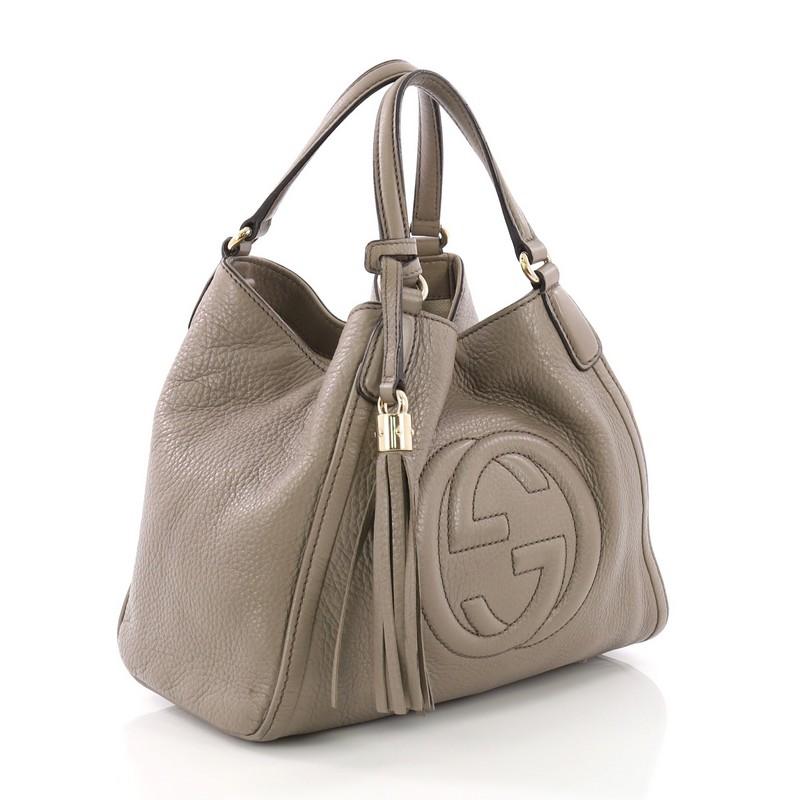 Gucci Soho Convertible Shoulder Bag Leather Small (Grau)