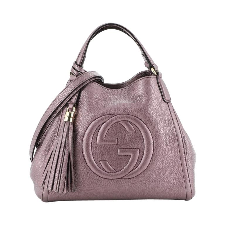 Gucci Soho Convertible Shoulder Bag Leather Small For Sale at 1stdibs