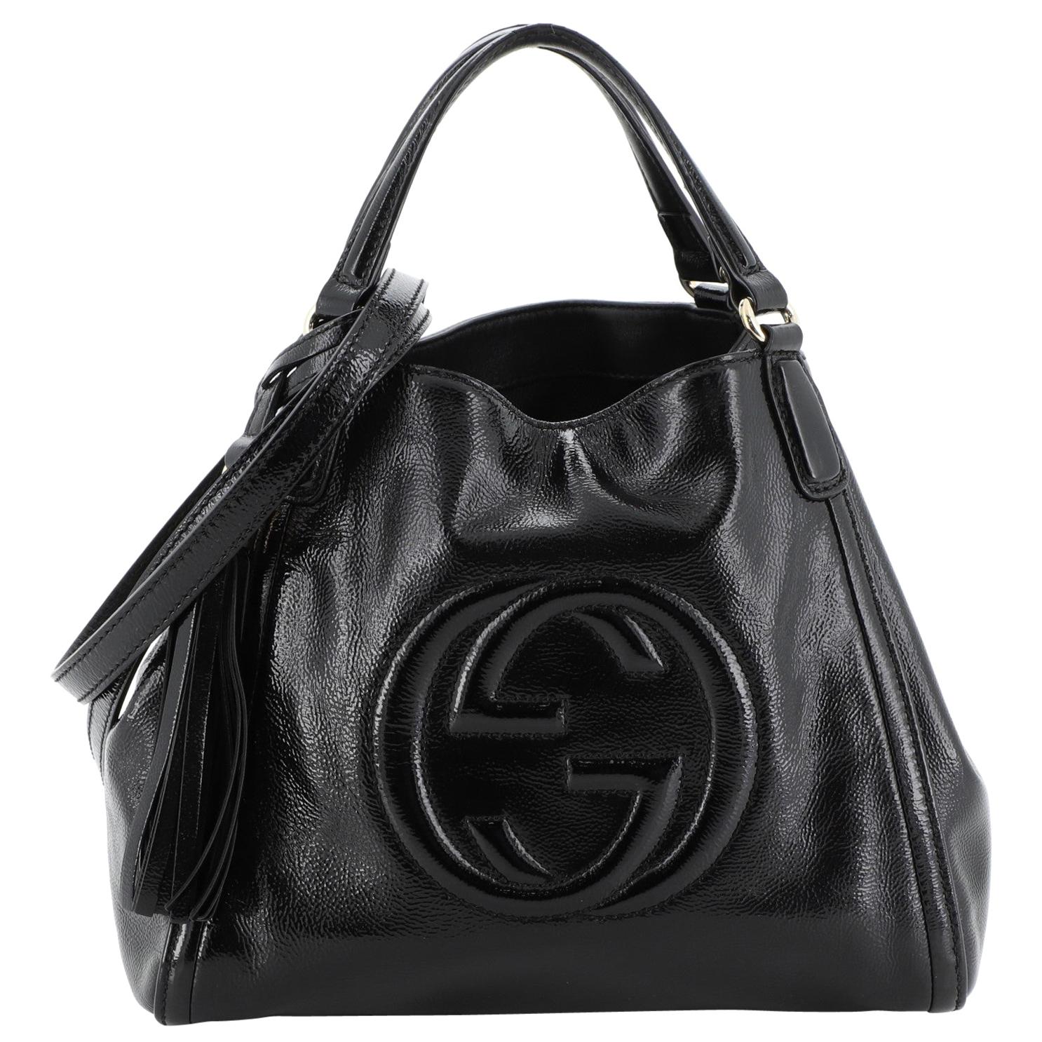 Gucci Soho Convertible Shoulder Bag Patent Small