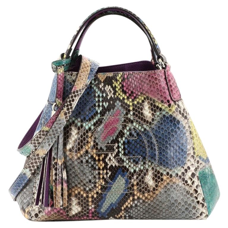 Gucci Soho Convertible Shoulder Bag Python Small at 1stDibs