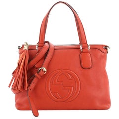 Gucci Soho Convertible Soft Top Handle Bag Leather 
