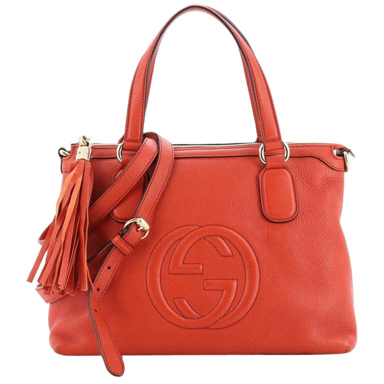 Gucci Soho Convertible Soft Top Handle Bag Leather at 1stDibs