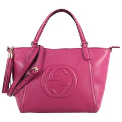 Gucci Soho Convertible Top Handle Bag Leather Medium